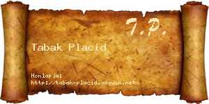 Tabak Placid névjegykártya